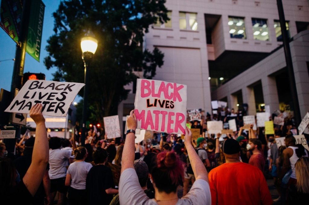 An image from a Black Lives Matter protest