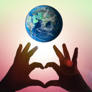 Image for Young Up Starts article - hands in the shape of a heart with the earth above